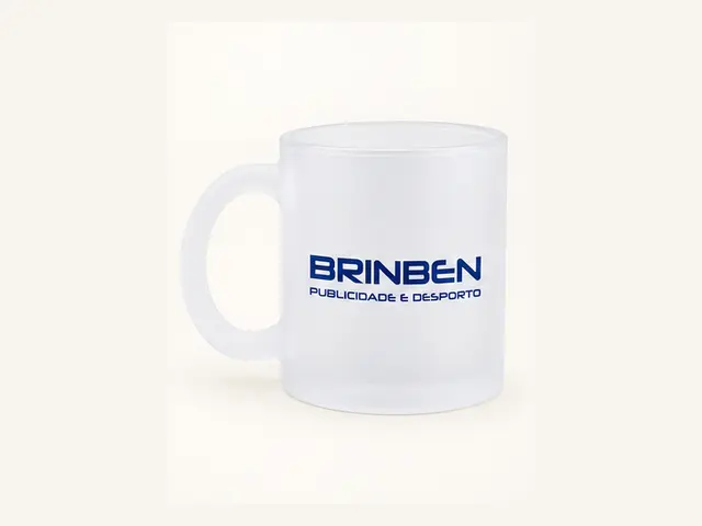 Caneca de vidro fosco de 350 ml