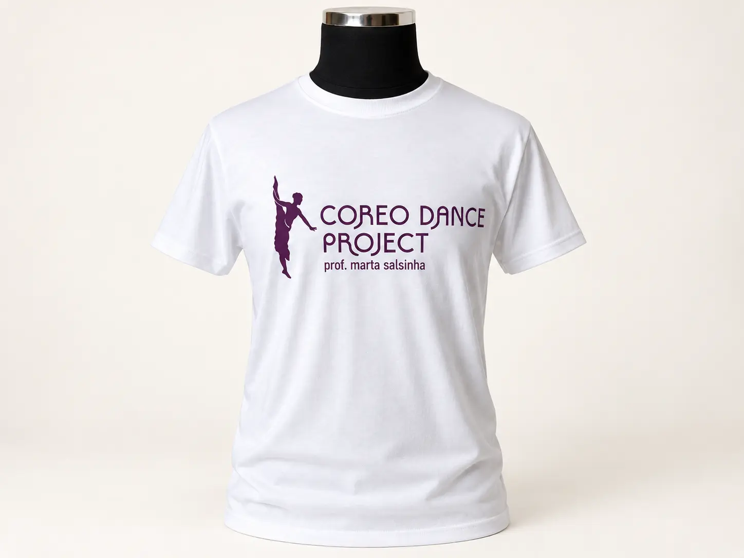 T-shirt branca personalizada para Coreo Dance Project