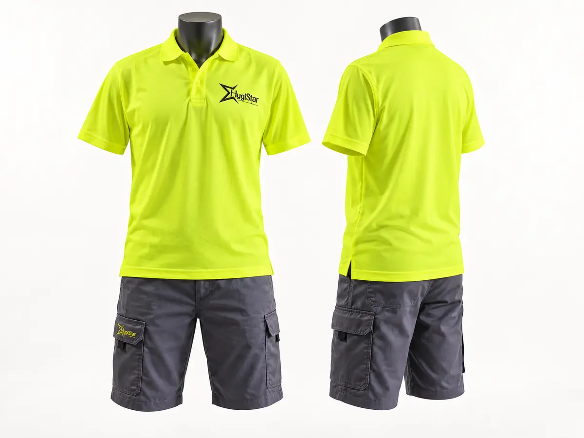 Fardamento amarelo fluorescente e cinzento personalizado para HigyStar